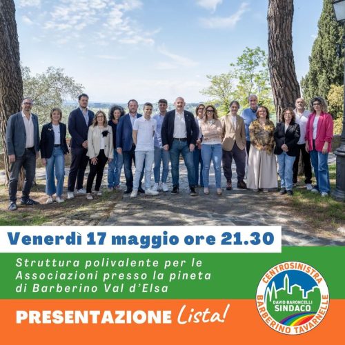 Il 17 maggio presenteremo la Lista!